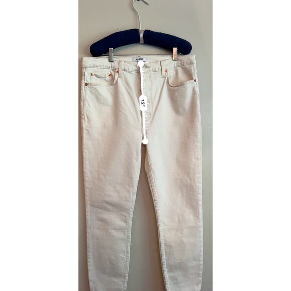 RE/DONE Orginal retro  90s High Rise Ankle Crop in Vintage White 31 (US L 8/10) - Picture 6 of 10